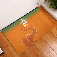 Ivory Coast Football Custom Rubber Doormat Ivory Elephants - Basic Style - Wonder Print Shop