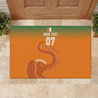Ivory Coast Football Custom Rubber Doormat Ivory Elephants - Basic Style - Wonder Print Shop