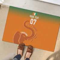 Ivory Coast Football Custom Rubber Doormat Ivory Elephants - Basic Style - Wonder Print Shop
