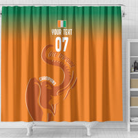 Ivory Coast Football Custom Shower Curtain Ivory Elephants - Basic Style