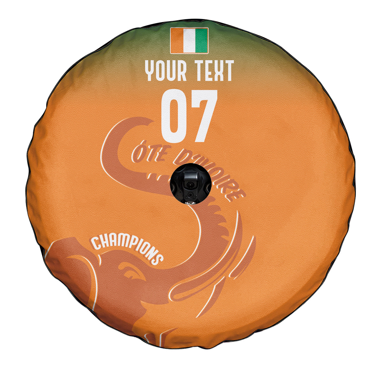 Ivory Coast Football Custom Spare Tire Cover Ivory Elephants - Basic Style - Wonder Print Shop