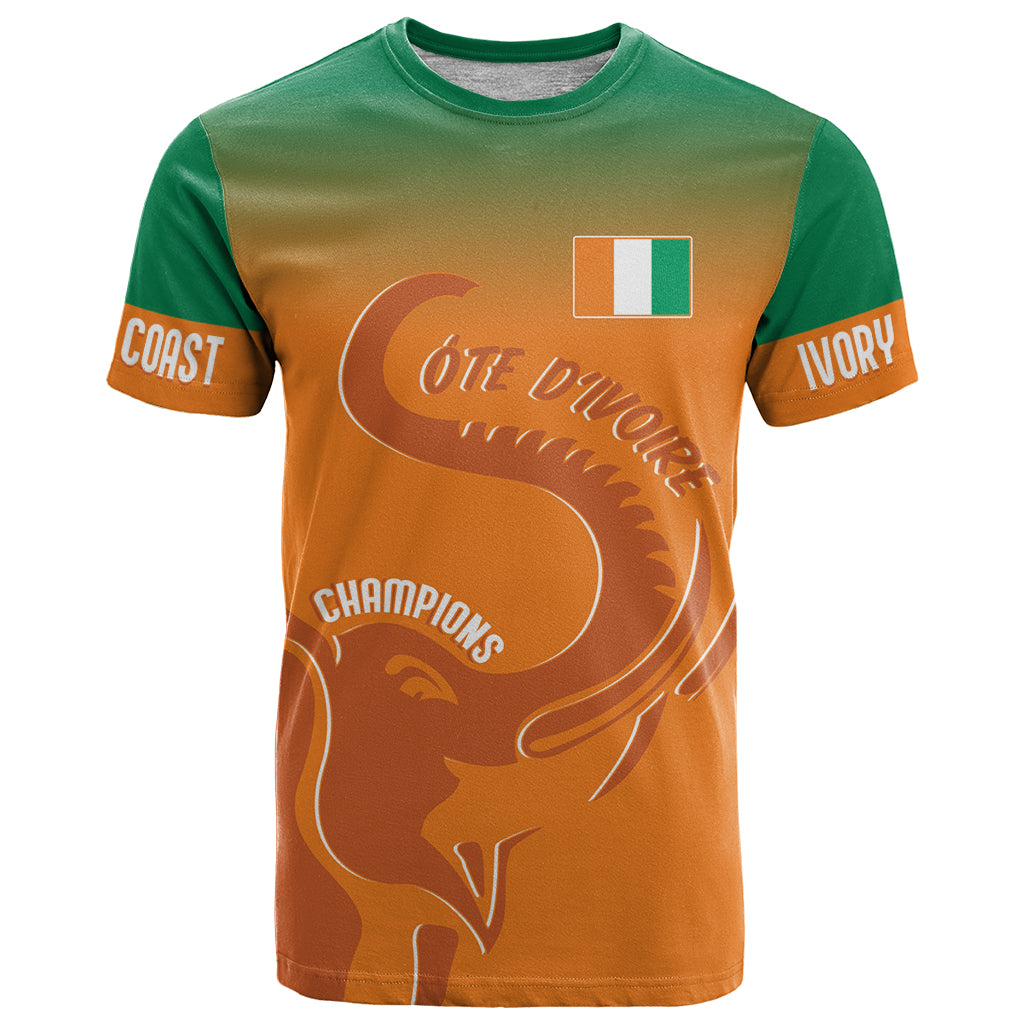 Ivory Coast Football Custom T Shirt Ivory Elephants - Basic Style - Wonder Print Shop