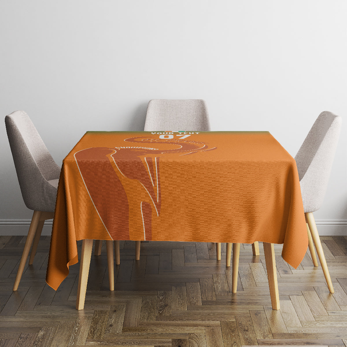 Ivory Coast Football Custom Tablecloth Ivory Elephants - Basic Style - Wonder Print Shop