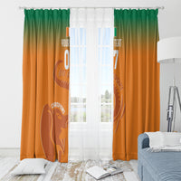 Ivory Coast Football Custom Window Curtain Ivory Elephants - Basic Style - Wonder Print Shop