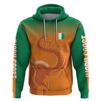 Ivory Coast Football Custom Zip Hoodie Ivory Elephants - Basic Style - Wonder Print Shop