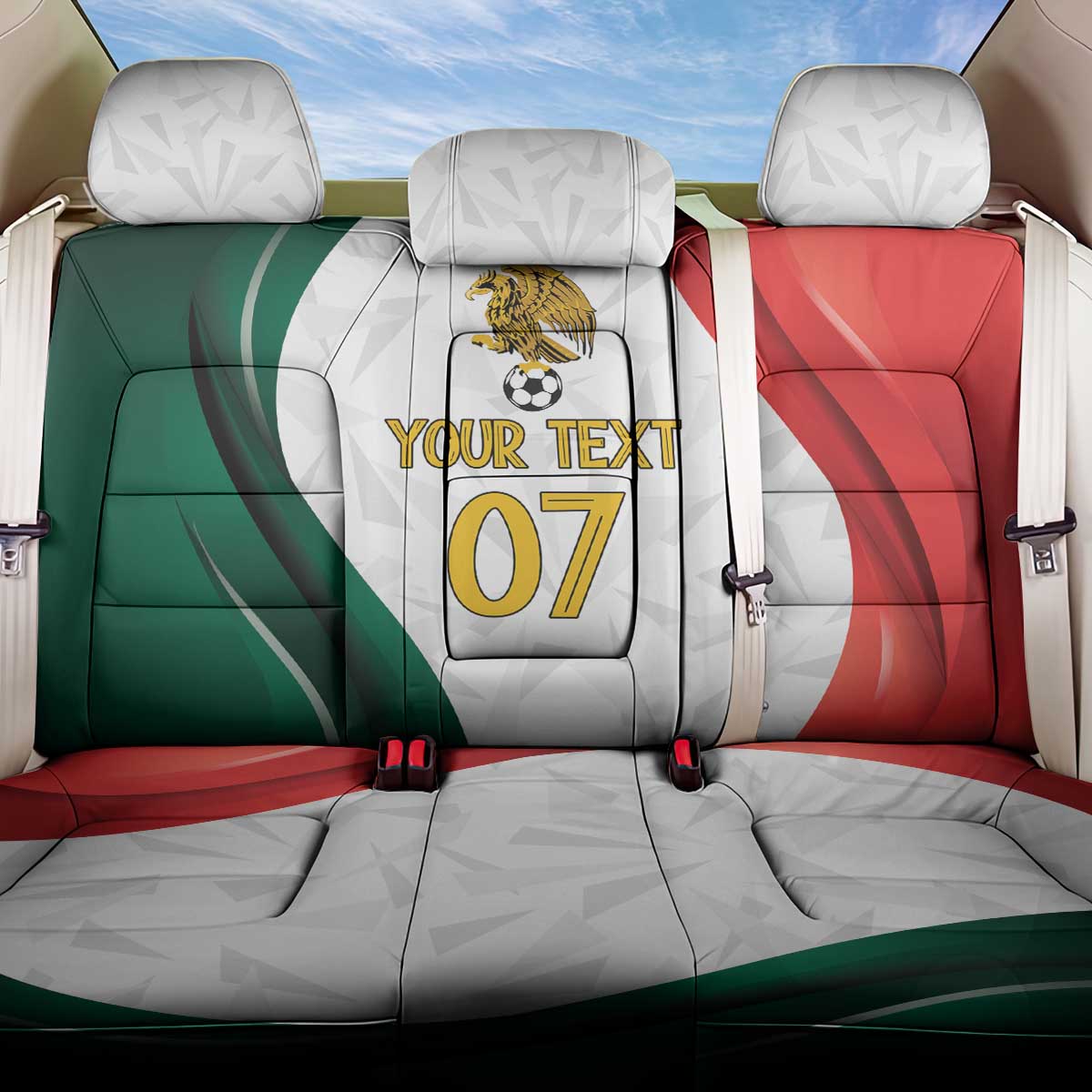 Custom Mexico Football Back Car Seat Cover El Tricolor Viva Champions