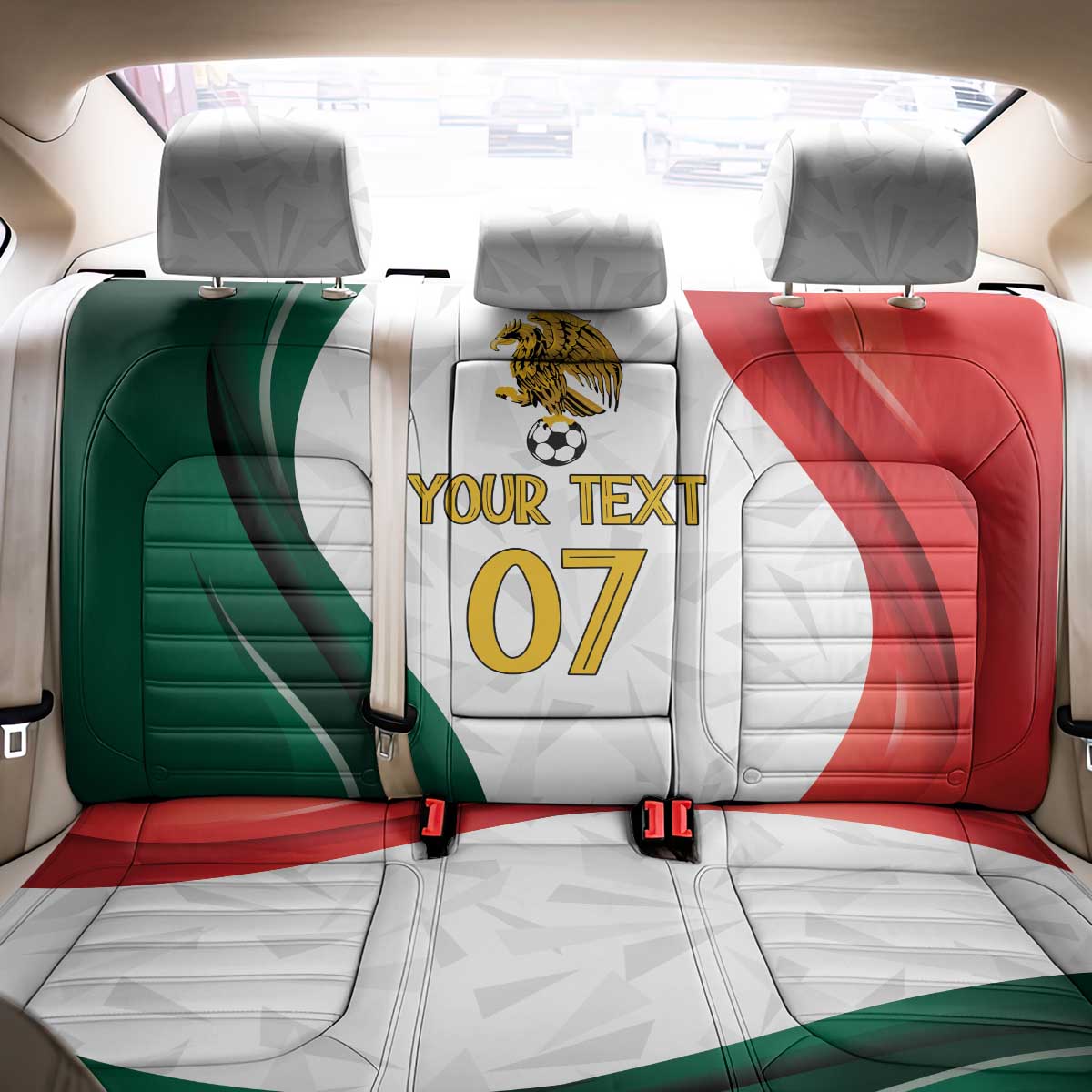 Custom Mexico Football Back Car Seat Cover El Tricolor Viva Champions