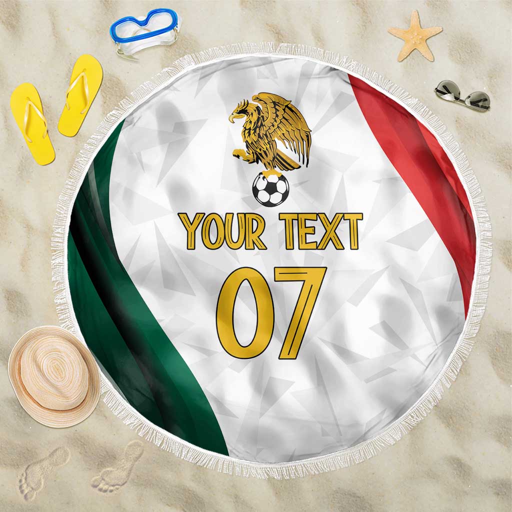 Custom Mexico Football Beach Blanket El Tricolor Viva Champions