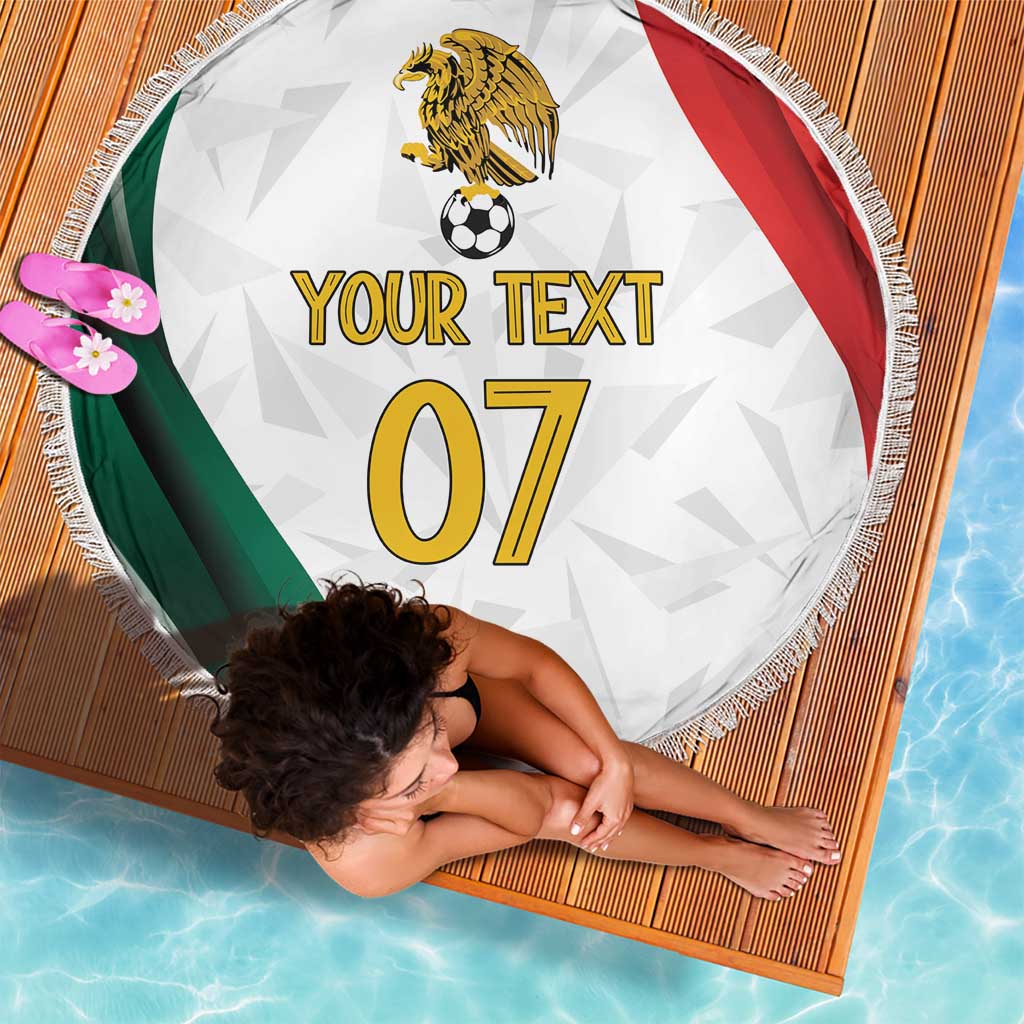 Custom Mexico Football Beach Blanket El Tricolor Viva Champions