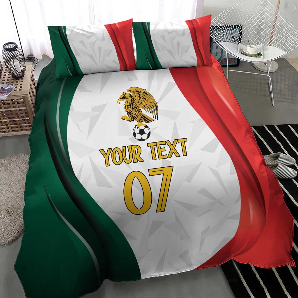 Custom Mexico Football Bedding Set El Tricolor Viva Champions