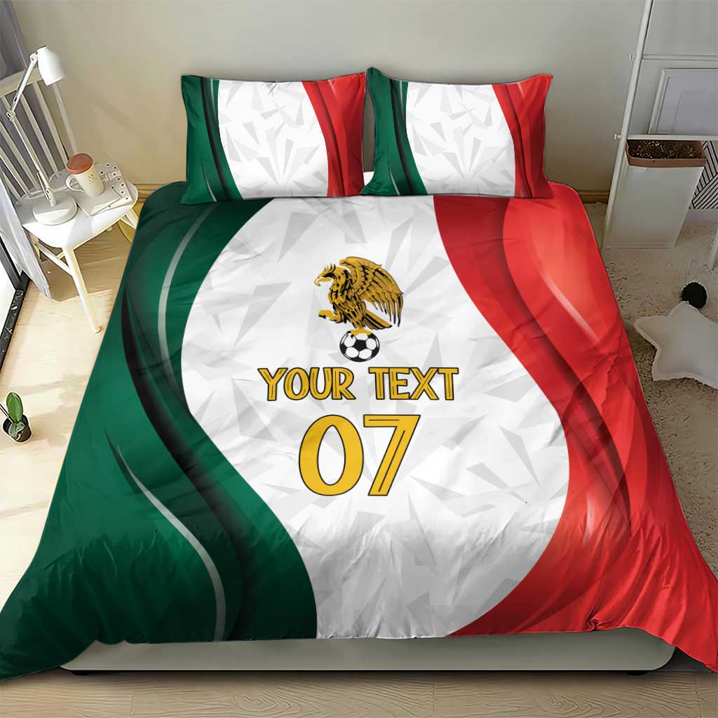 Custom Mexico Football Bedding Set El Tricolor Viva Champions