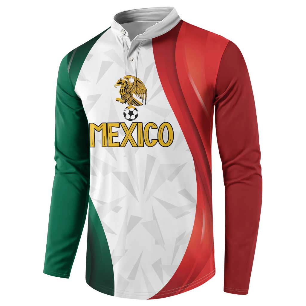 Custom Mexico Football Button Sweatshirt El Tricolor Viva Champions