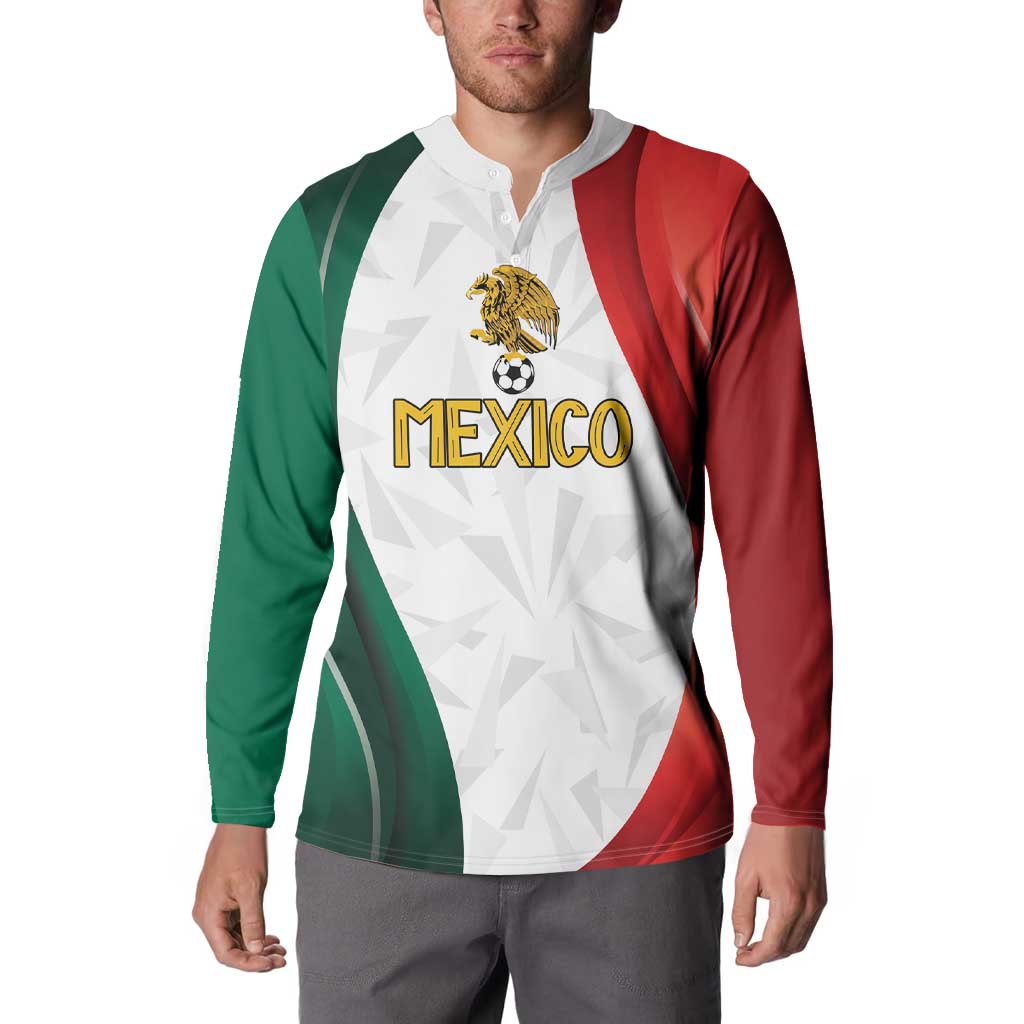 Custom Mexico Football Button Sweatshirt El Tricolor Viva Champions