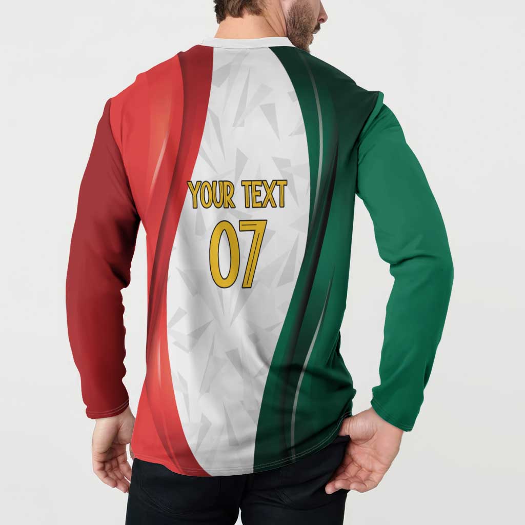 Custom Mexico Football Button Sweatshirt El Tricolor Viva Champions