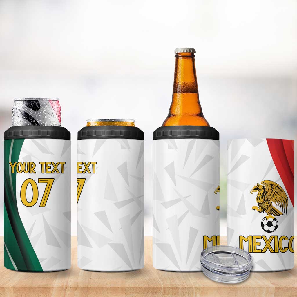 Custom Mexico Football 4 in 1 Can Cooler Tumbler El Tricolor Viva Champions