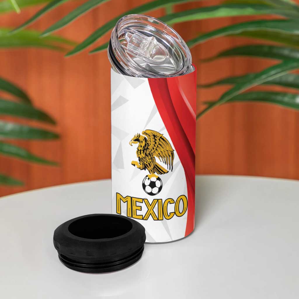 Custom Mexico Football 4 in 1 Can Cooler Tumbler El Tricolor Viva Champions