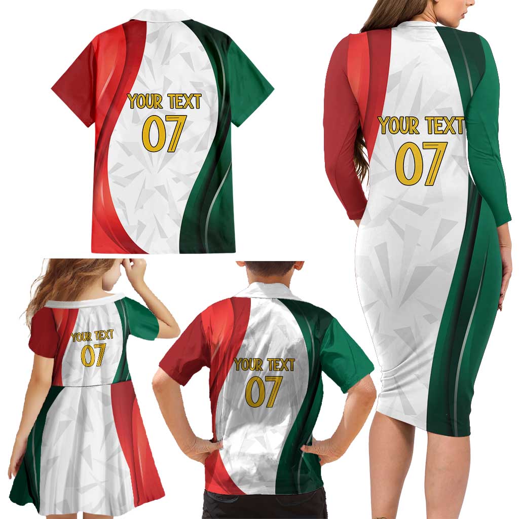 Custom Mexico Football Family Matching Long Sleeve Bodycon Dress and Hawaiian Shirt El Tricolor Viva Champions