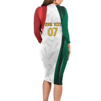 Custom Mexico Football Family Matching Long Sleeve Bodycon Dress and Hawaiian Shirt El Tricolor Viva Champions