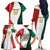 Custom Mexico Football Family Matching Off The Shoulder Long Sleeve Dress and Hawaiian Shirt El Tricolor Viva Champions