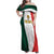 Custom Mexico Football Family Matching Off Shoulder Maxi Dress and Hawaiian Shirt El Tricolor Viva Champions