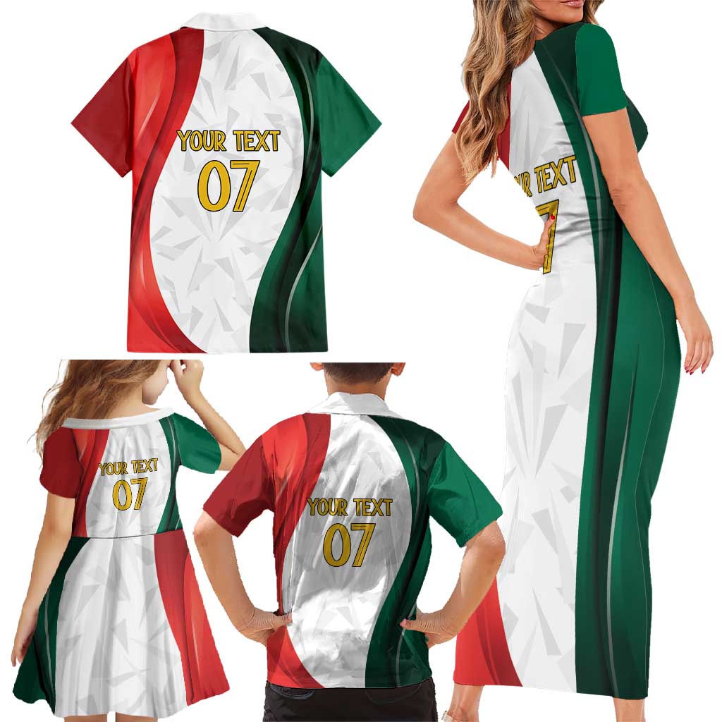 Custom Mexico Football Family Matching Short Sleeve Bodycon Dress and Hawaiian Shirt El Tricolor Viva Champions