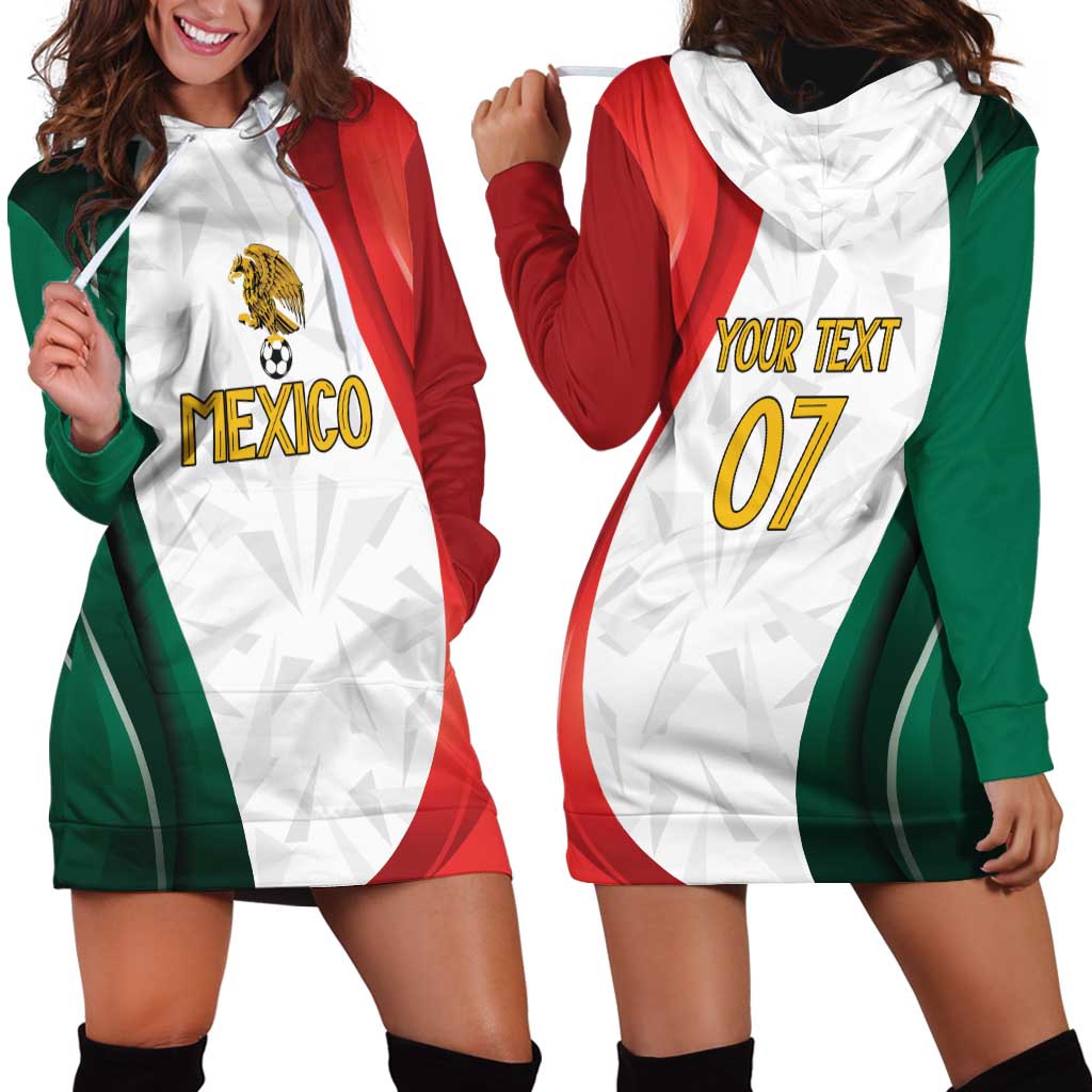 Custom Mexico Football Hoodie Dress El Tricolor Viva Champions