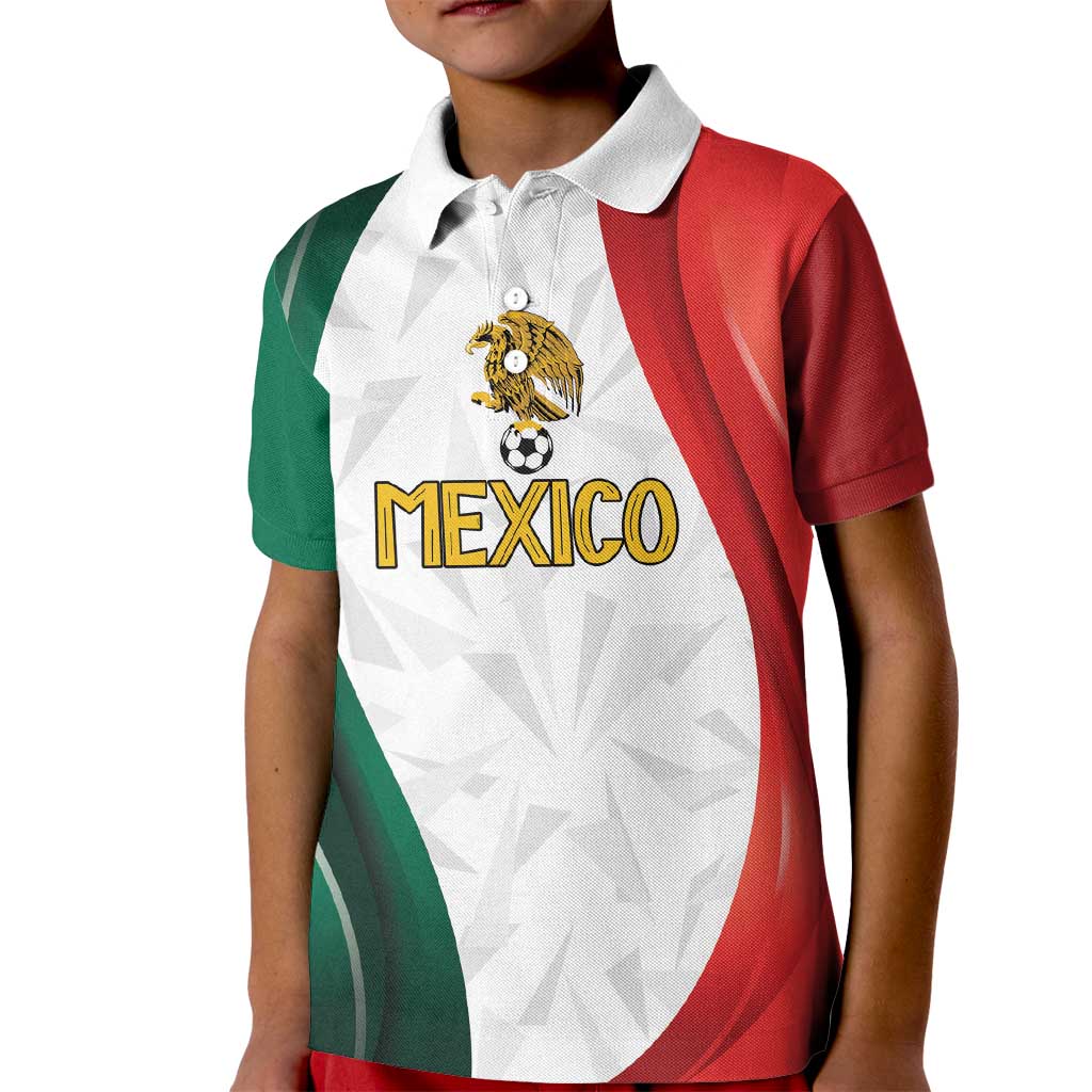 Custom Mexico Football Kid Polo Shirt El Tricolor Viva Champions