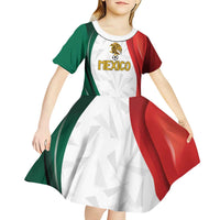 Custom Mexico Football Kid Short Sleeve Dress El Tricolor Viva Champions