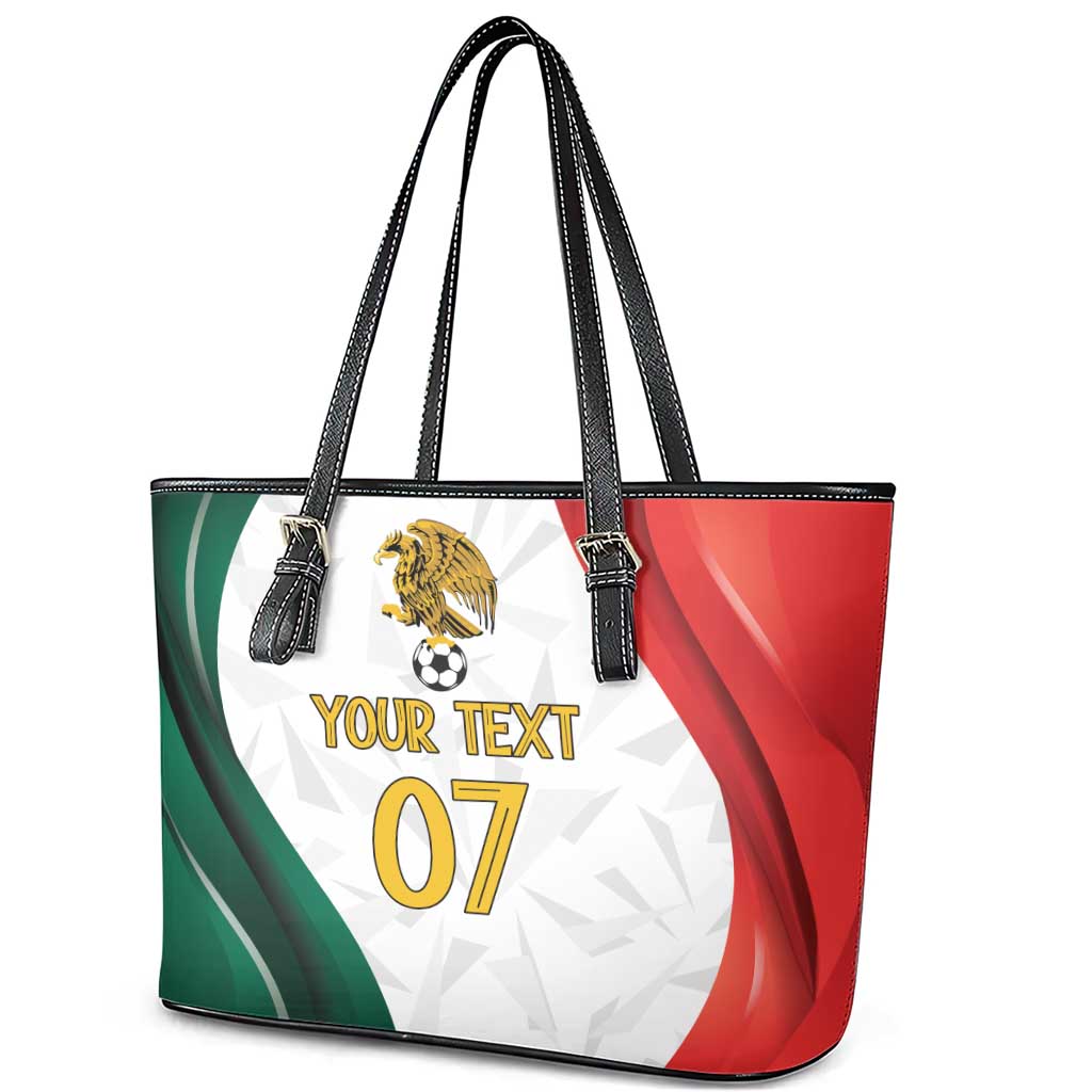 Custom Mexico Football Leather Tote Bag El Tricolor Viva Champions