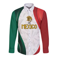 Custom Mexico Football Long Sleeve Button Shirt El Tricolor Viva Champions