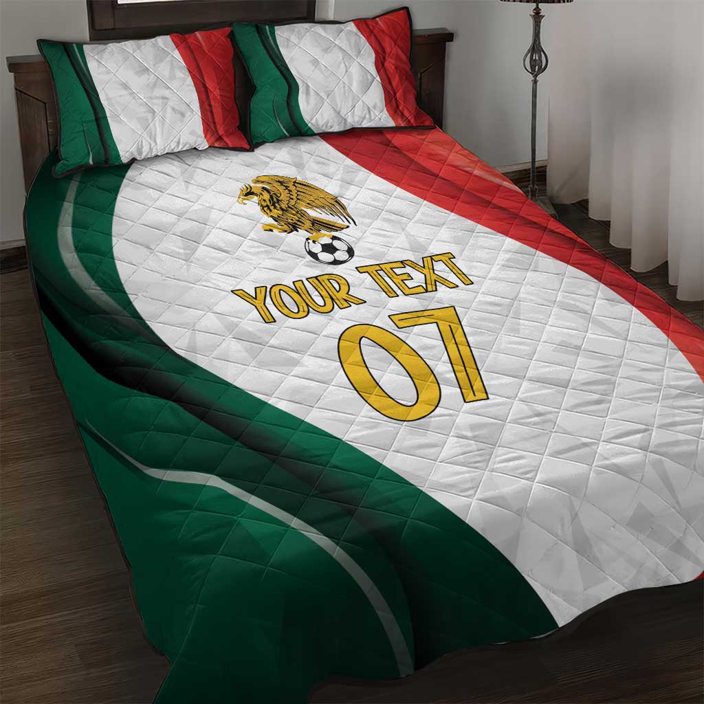 Custom Mexico Football Quilt Bed Set El Tricolor Viva Champions