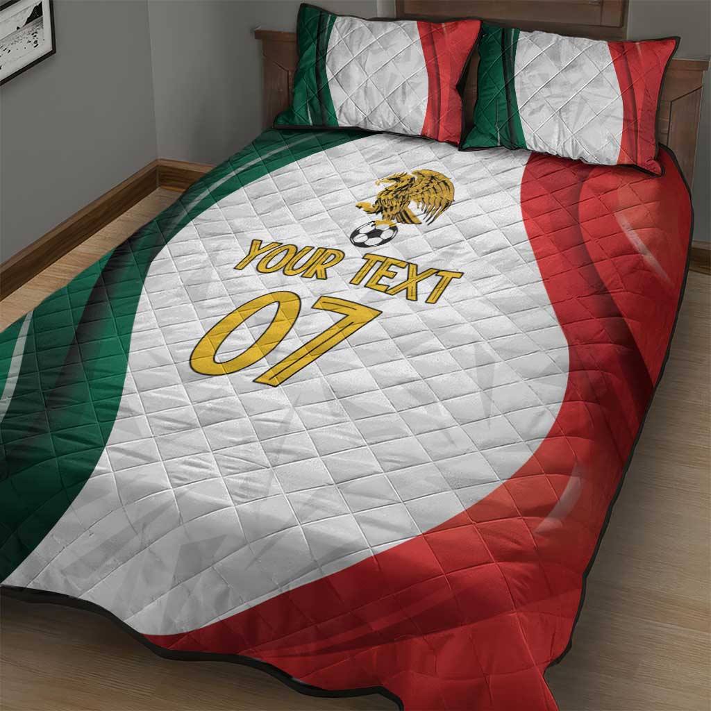 Custom Mexico Football Quilt Bed Set El Tricolor Viva Champions