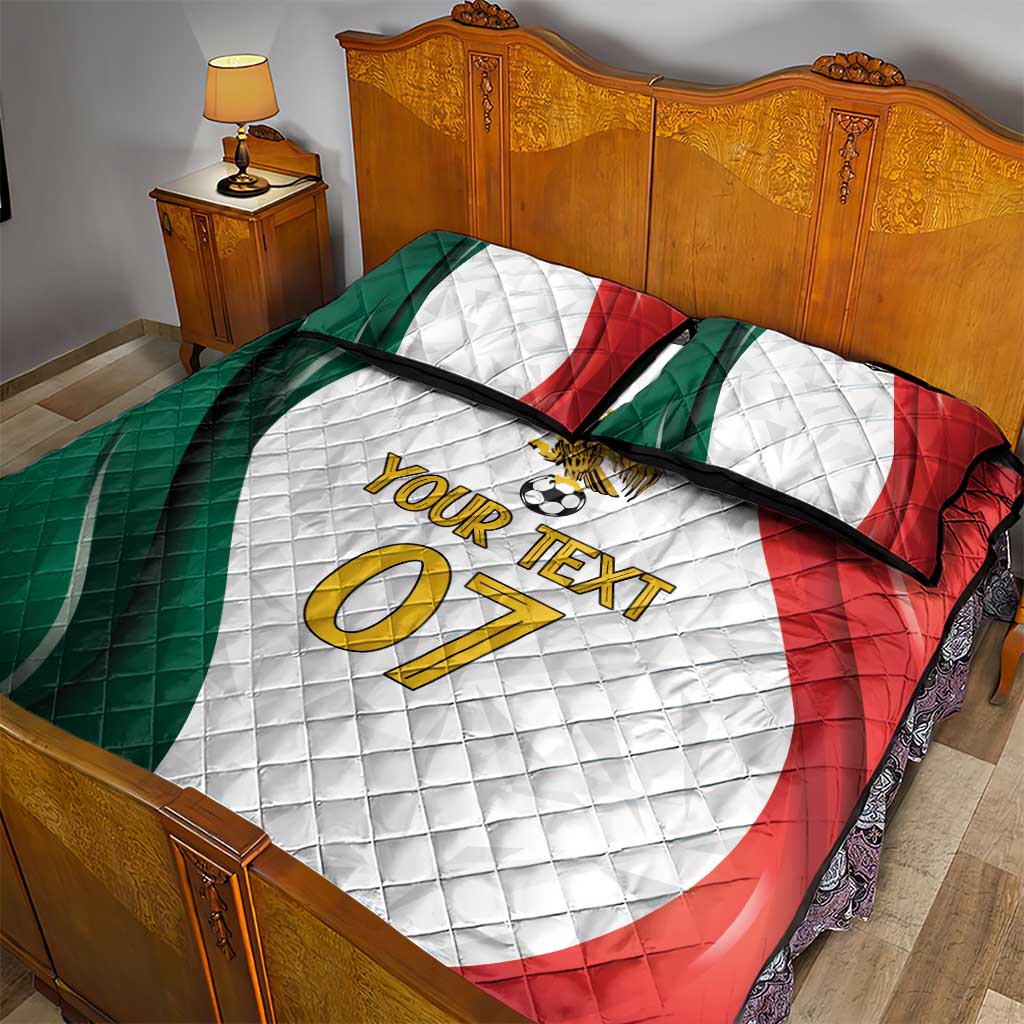 Custom Mexico Football Quilt Bed Set El Tricolor Viva Champions