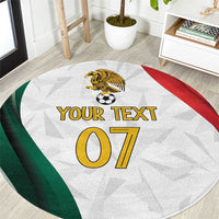 Custom Mexico Football Round Carpet El Tricolor Viva Champions