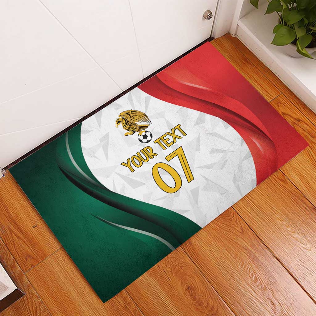 Custom Mexico Football Rubber Doormat El Tricolor Viva Champions