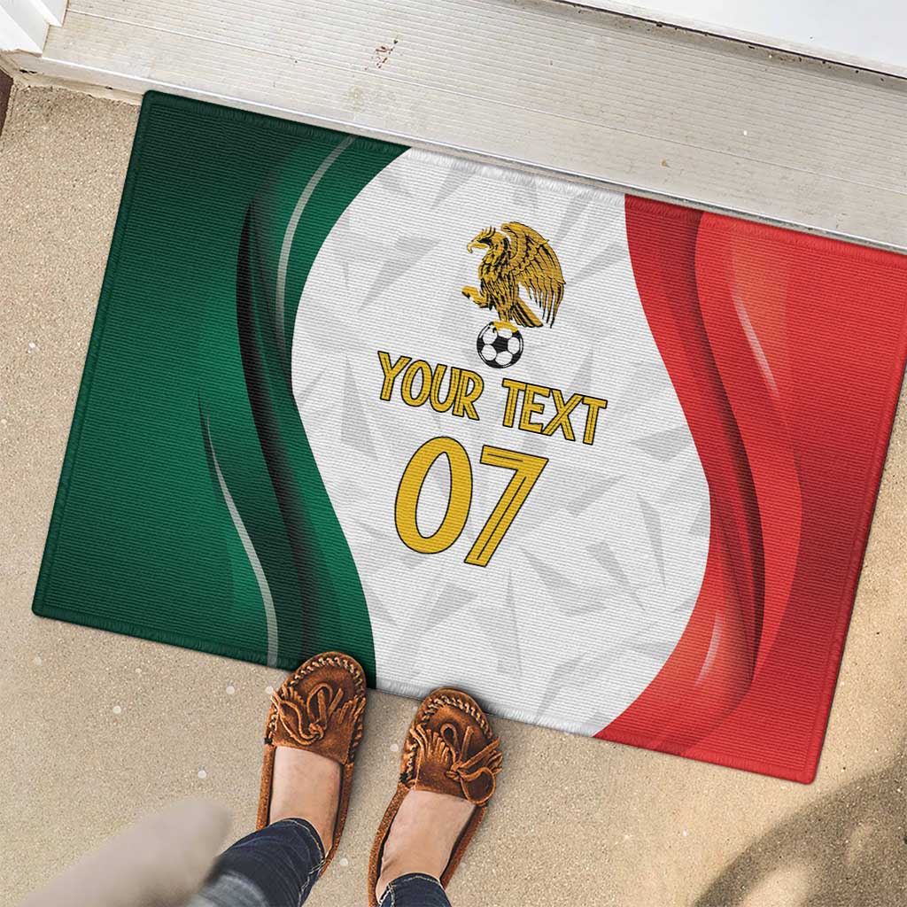 Custom Mexico Football Rubber Doormat El Tricolor Viva Champions