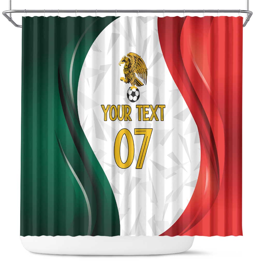 Custom Mexico Football Shower Curtain El Tricolor Viva Champions