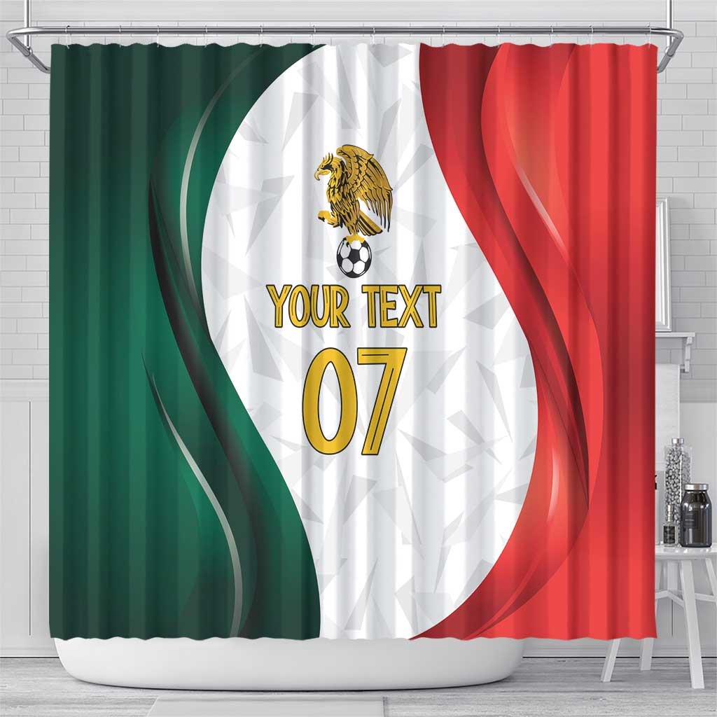 Custom Mexico Football Shower Curtain El Tricolor Viva Champions