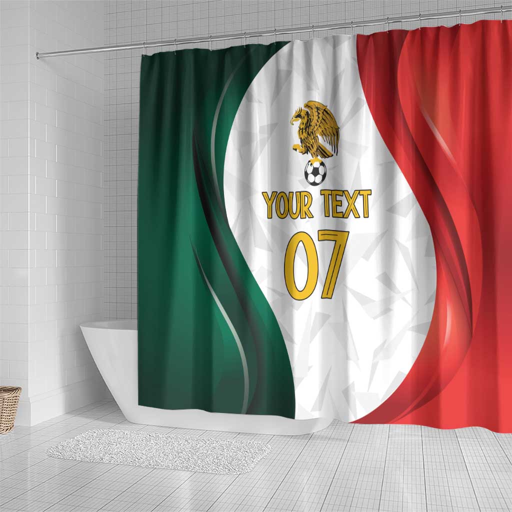 Custom Mexico Football Shower Curtain El Tricolor Viva Champions