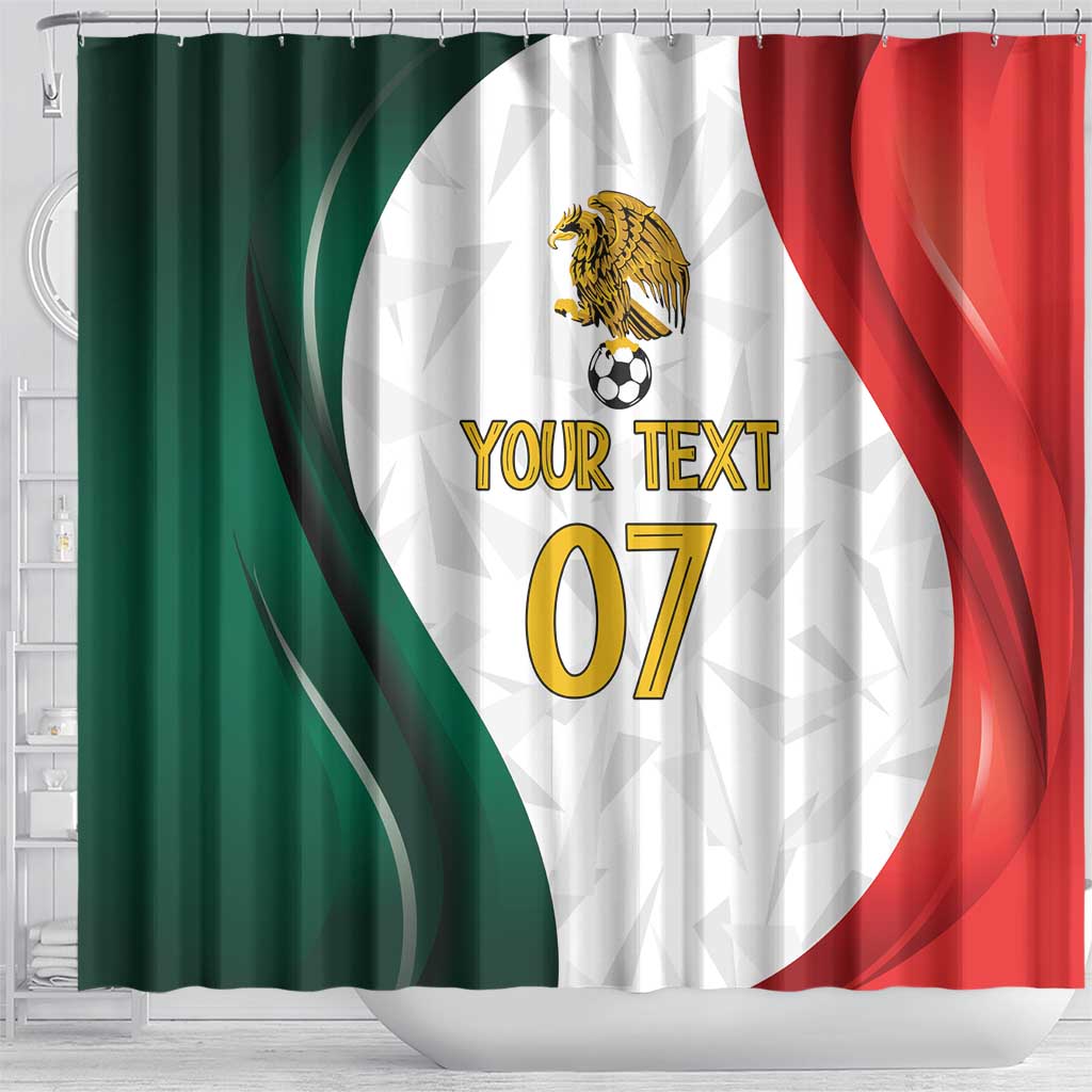 Custom Mexico Football Shower Curtain El Tricolor Viva Champions