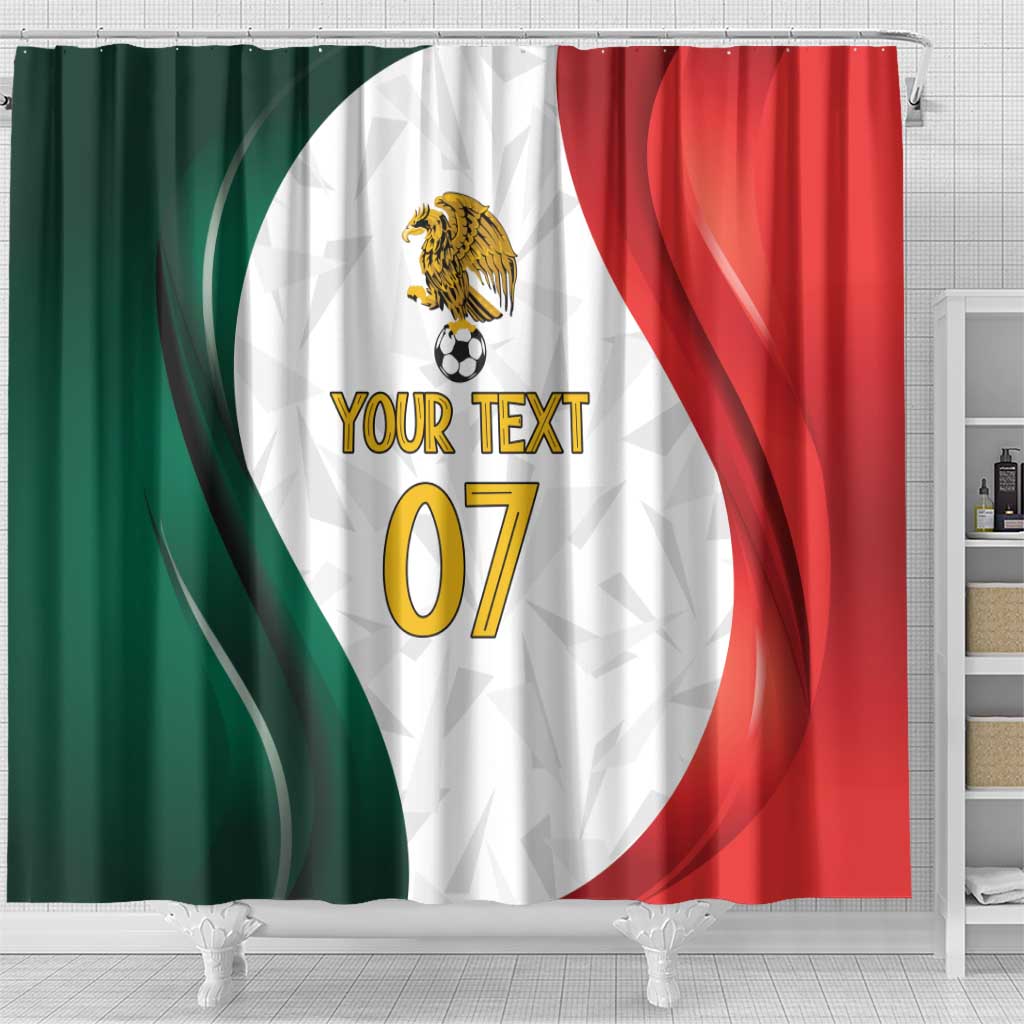 Custom Mexico Football Shower Curtain El Tricolor Viva Champions