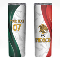 Custom Mexico Football Skinny Tumbler El Tricolor Viva Champions