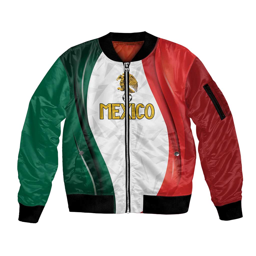 Custom Mexico Football Sleeve Zip Bomber Jacket El Tricolor Viva Champions