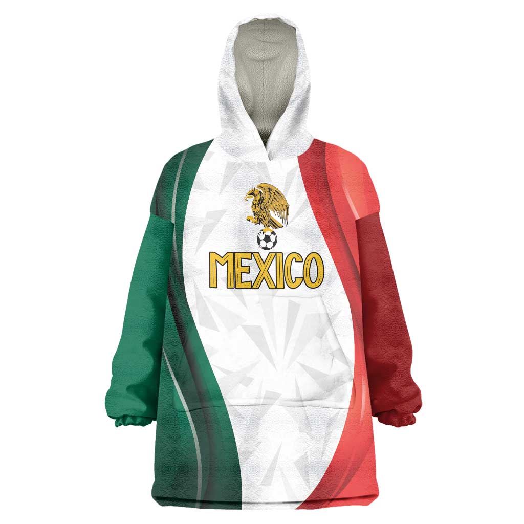 Custom Mexico Football Wearable Blanket Hoodie El Tricolor Viva Champions