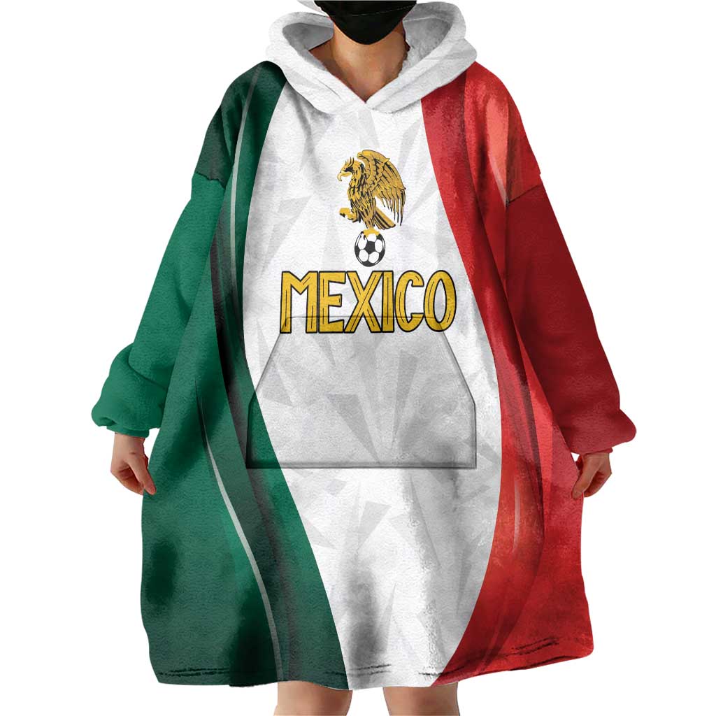 Custom Mexico Football Wearable Blanket Hoodie El Tricolor Viva Champions