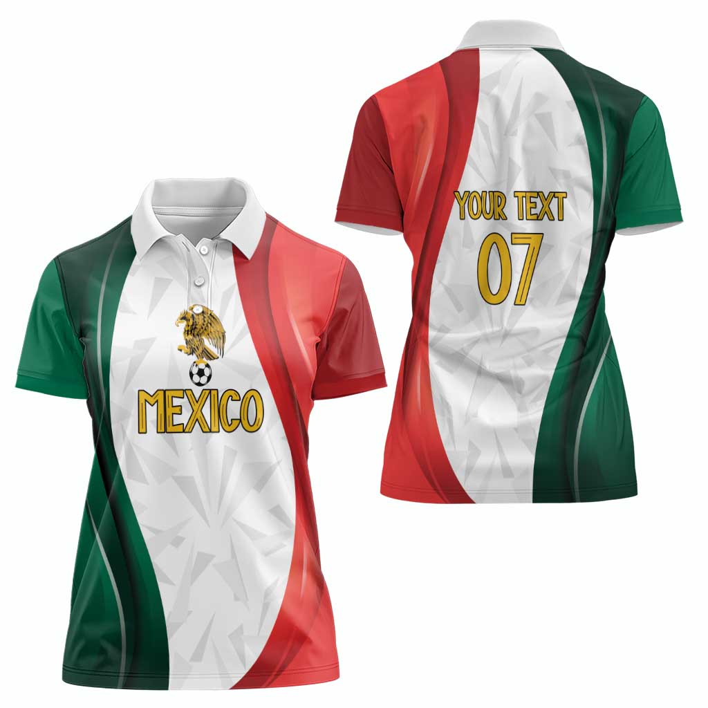 Custom Mexico Football Women Polo Shirt El Tricolor Viva Champions