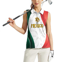Custom Mexico Football Women Sleeveless Polo Shirt El Tricolor Viva Champions