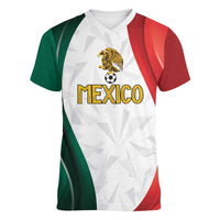 Custom Mexico Football Women V-Neck T-Shirt El Tricolor Viva Champions