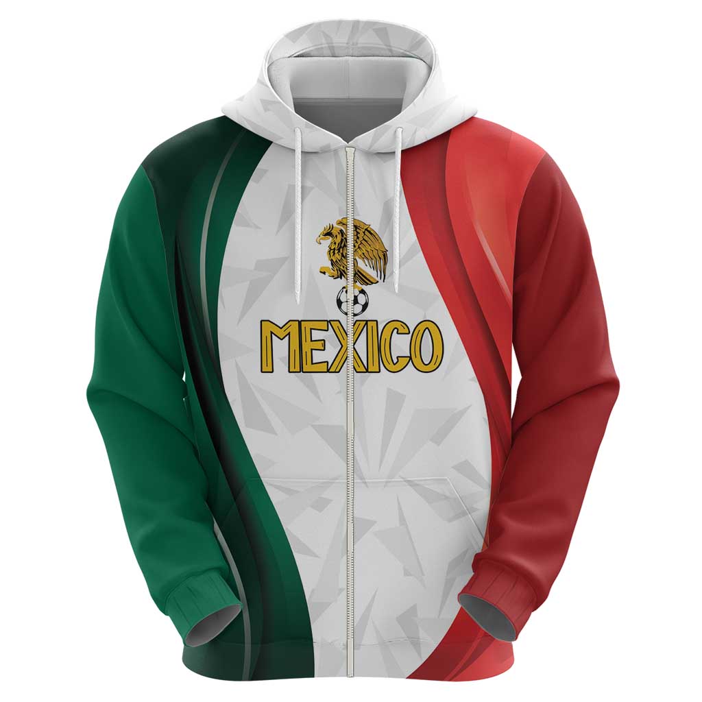 Custom Mexico Football Zip Hoodie El Tricolor Viva Champions