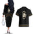Mexico Mariachi Charro Costume Inpsired Couples Matching Off The Shoulder Long Sleeve Dress and Hawaiian Shirt